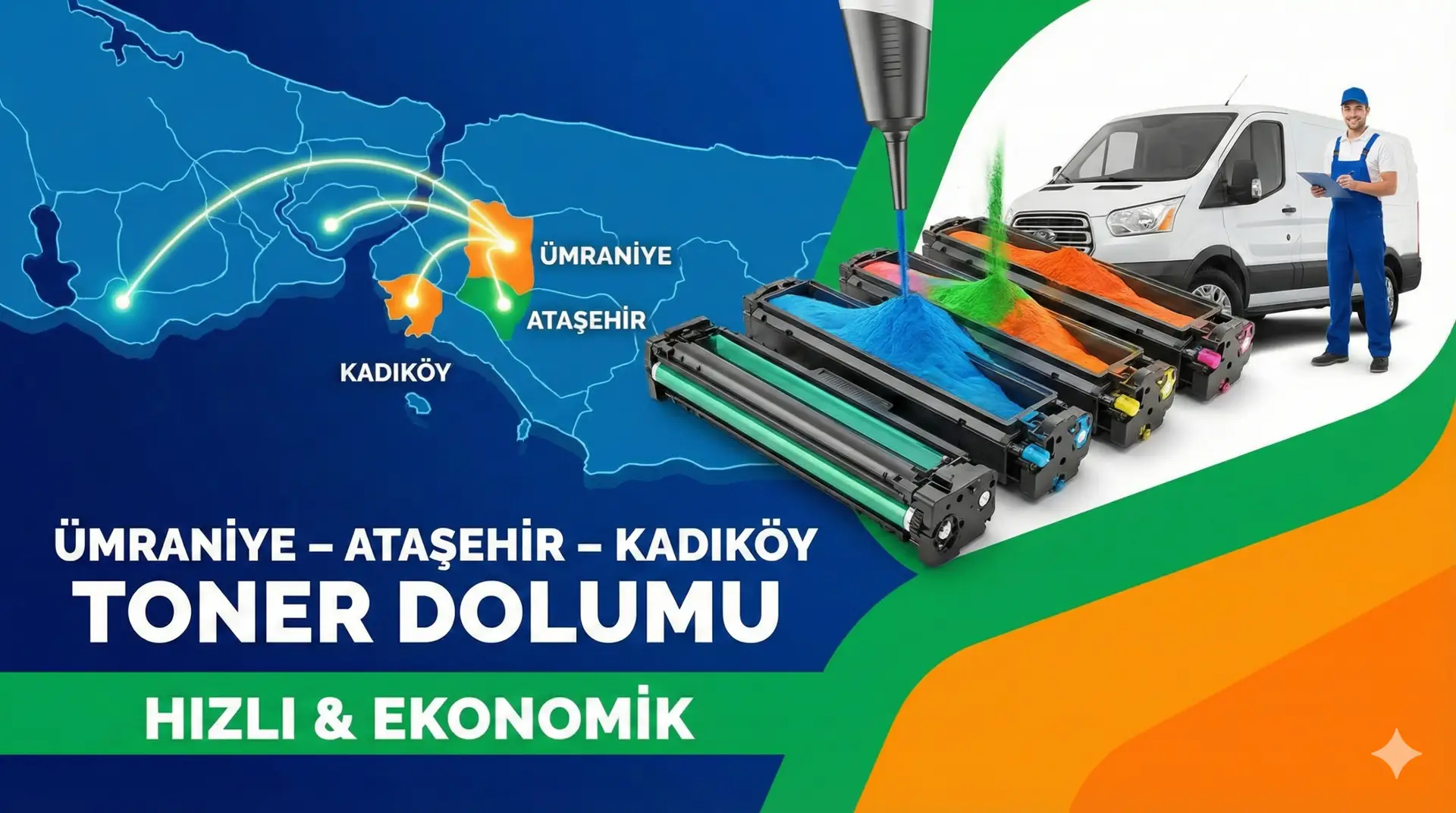 Ümraniye – Ataşehir – Kadıköy Toner Dolumu